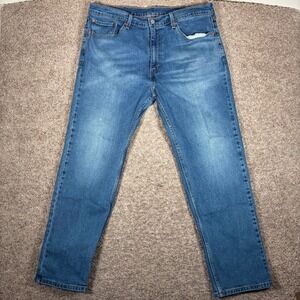 Levi Strauss Co Mens 505 Regular Fit Jeans Blue W38 L30 Straight Leg Western